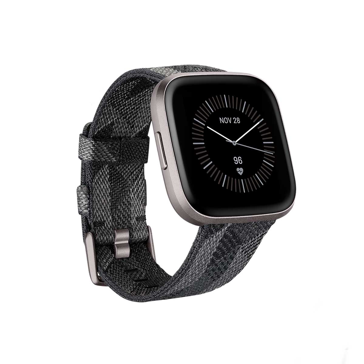 Fitbit - Versa 2 - Smoke Woven Band/Mist Grey Aluminum (Special Edition)